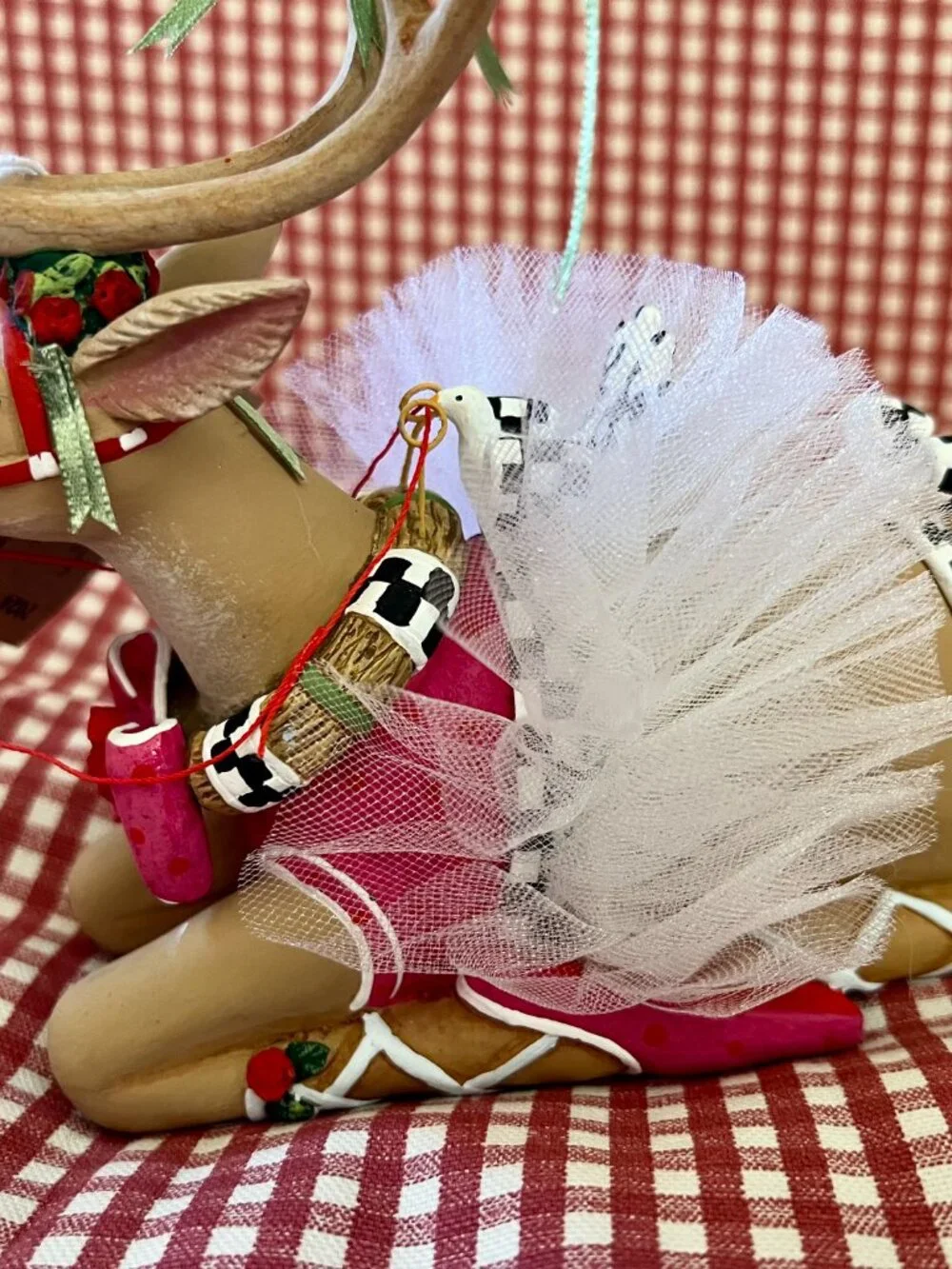 MacKenzie-Childs Patience Brewster Dash Away Sitting Dancer Reindeer Figure